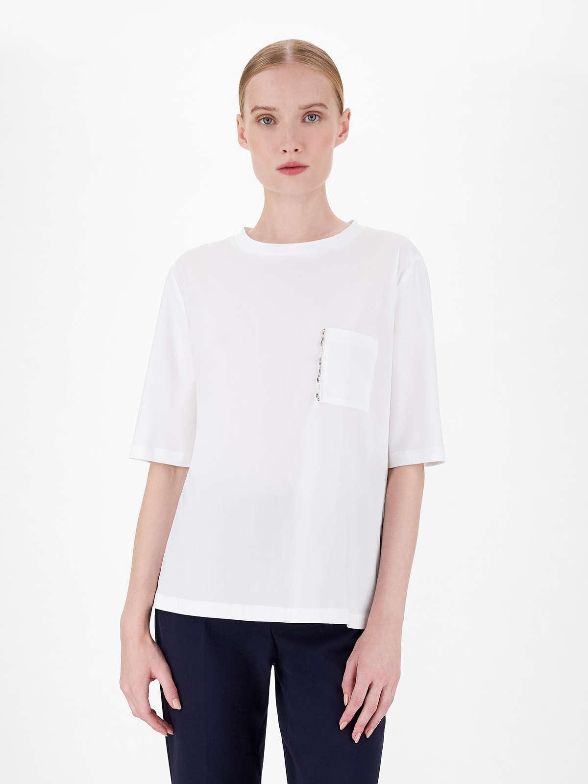Womens Max Mara Tops And T-Shirts | Modal Cotton T-Shirt Optical White