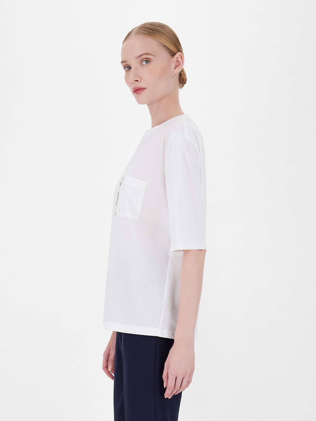 Womens Max Mara Tops And T-Shirts | Modal Cotton T-Shirt Optical White