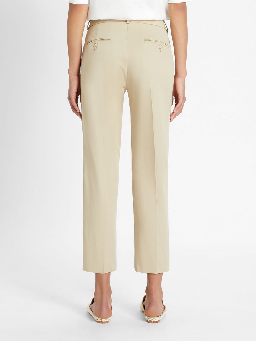 Womens Max Mara Trousers And Jeans | Cotton Gabardine Trousers Clay