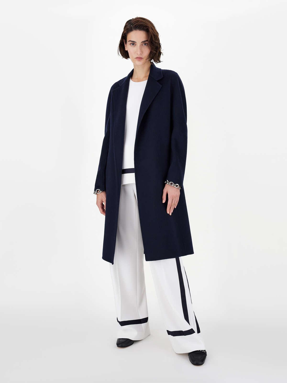 Womens Max Mara Coats | Double Hand-Stitched Pure Cashmere Coat Ultramarine