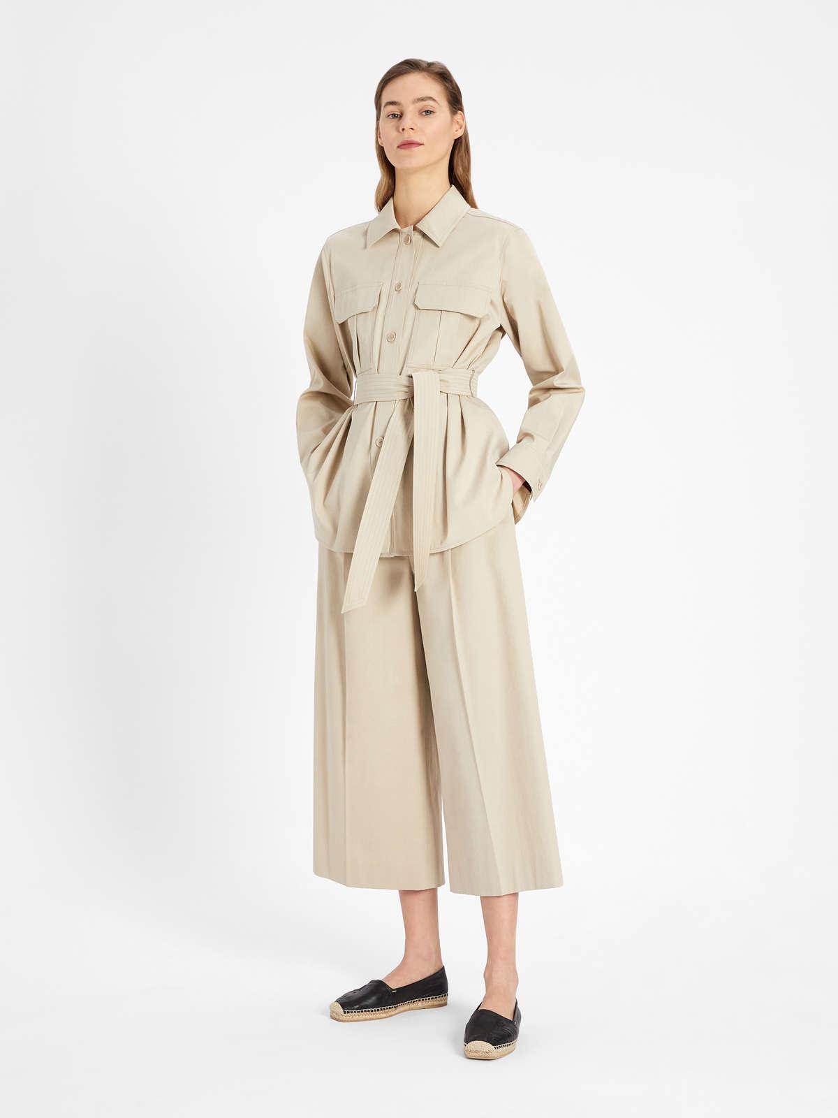 Womens Max Mara Jackets And Blazers | Cotton Twill Jacket Sand