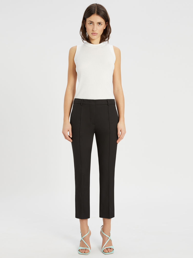Womens Max Mara Trousers And Jeans | Cotton Gabardine Trousers Black