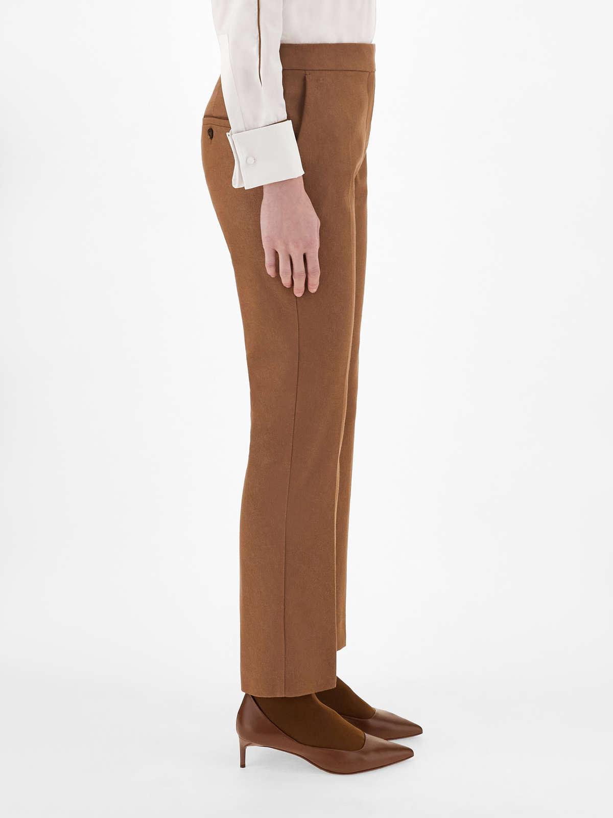 Womens Max Mara Trousers And Jeans | Denim-Effect Cotton Trousers Tobacco