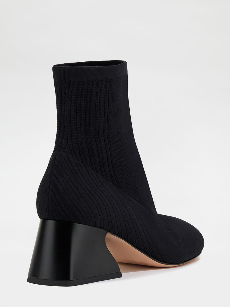 Womens Max Mara Ankle Boots And Boots | Knit Ankle Boots Black